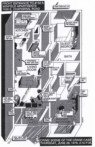 Crane muder scene map